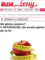 Náhledové foto k napsali o nás: Mít pěknou postavu? V NATURHOUSE vám poradí zdarma jak na to!